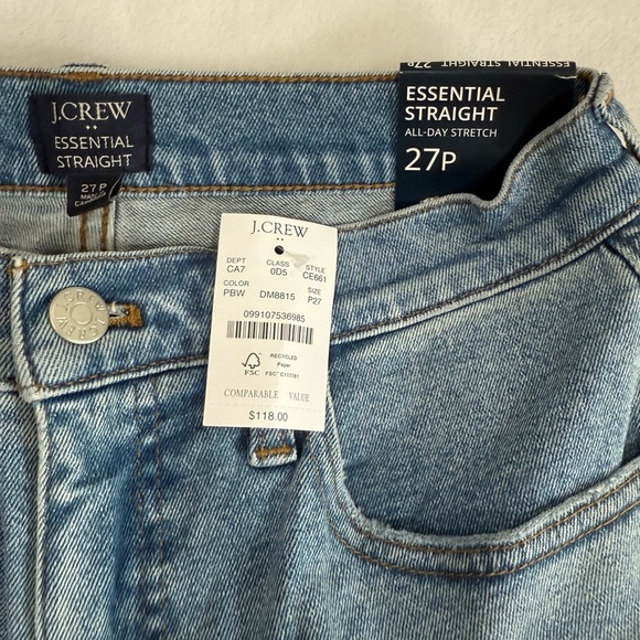 J. Crew Light Blue Straight Leg Jeans - Picture 4 of 10